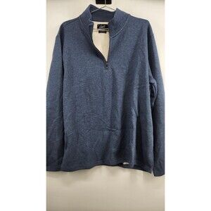 Grayers Mens Navy XL Harrison Double Knit Quarter Zip‎ Sweater NWT